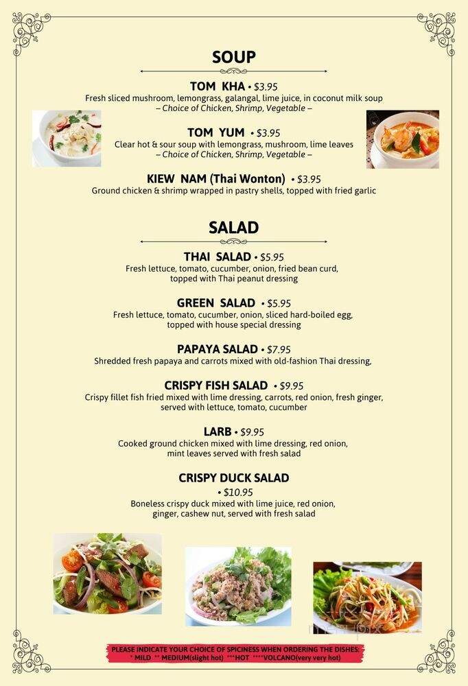 Siri Thai Cuisine - Athens, GA menu_pic