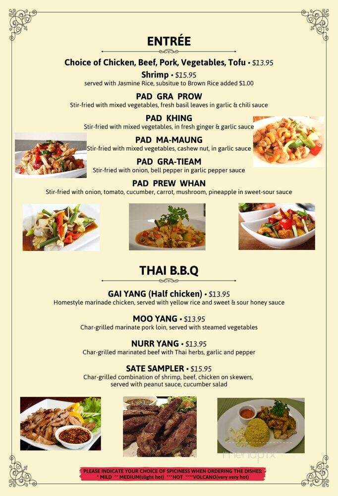 Siri Thai Cuisine - Athens, GA menu_pic