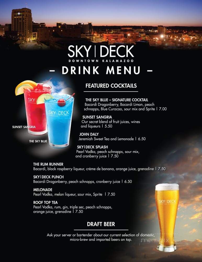 SkyDeck - Kalamazoo, MI menu_pic