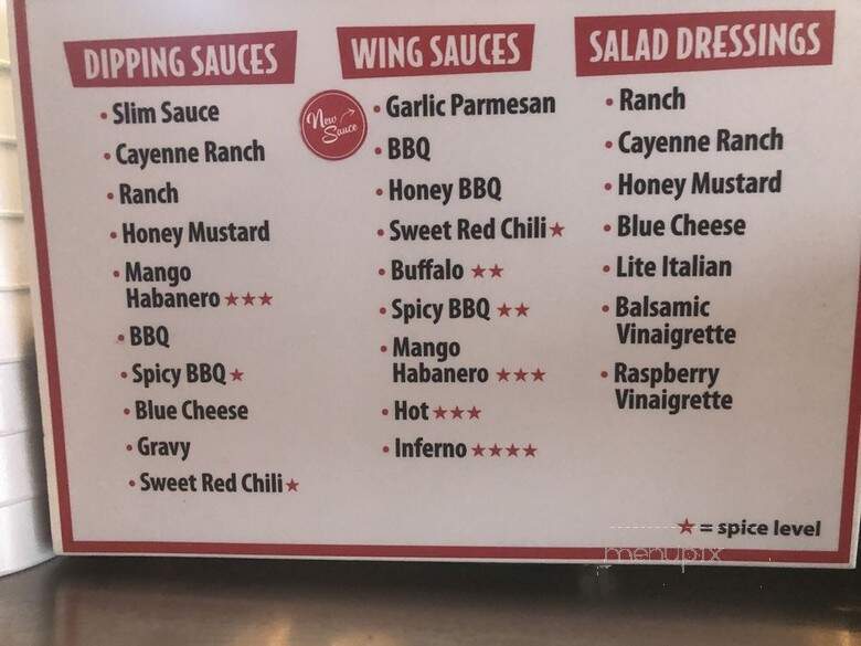 Slim Chickens - Hot Springs, AR menu_pic