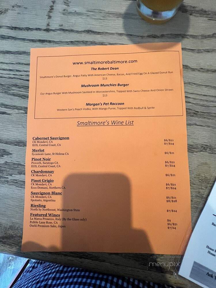 Smaltimore - Baltimore, MD menu_pic