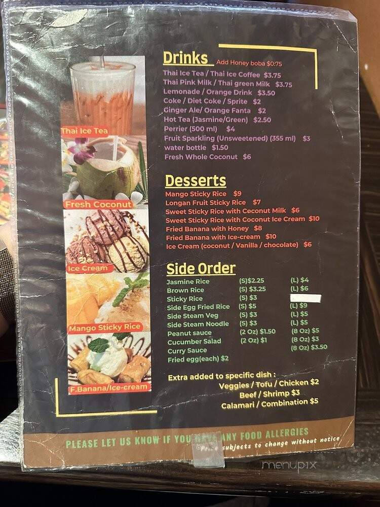 Smile Thai - Harbor City, CA menu_pic