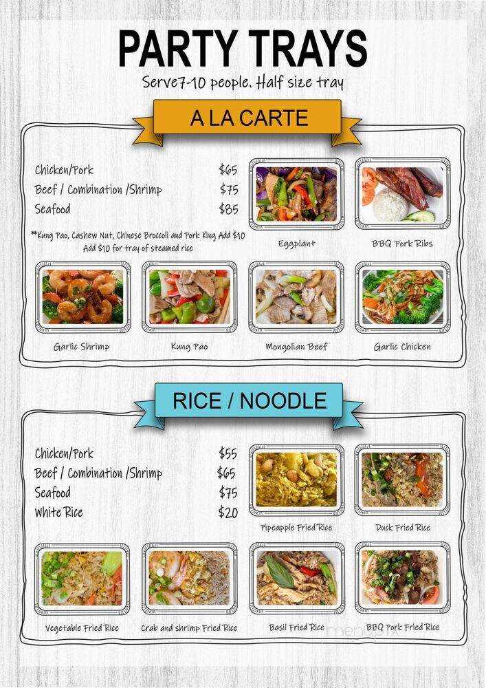 Sriracha Thai Restaurant - Carson, CA menu_pic