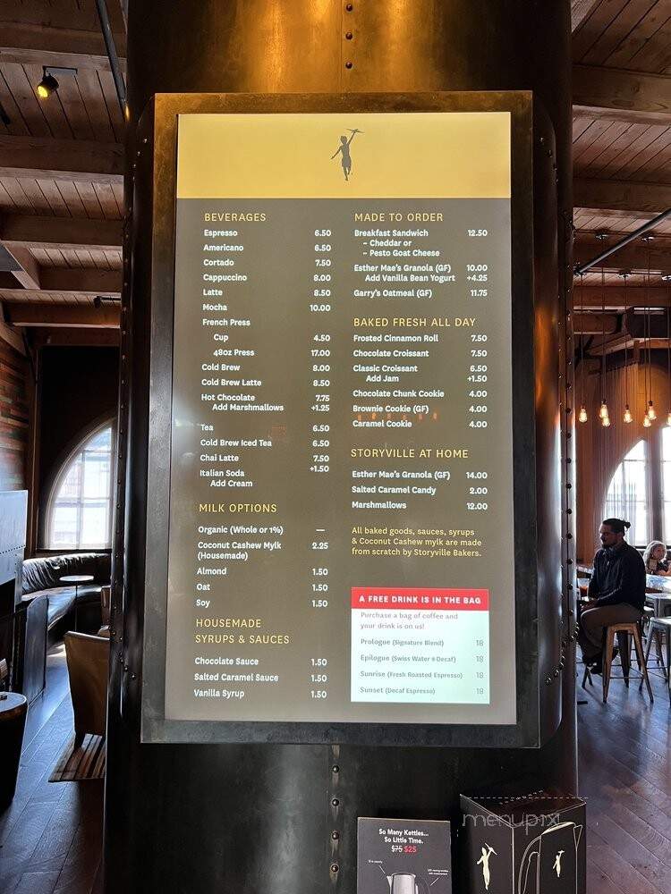 Storyville Coffee - Seattle, WA menu_pic