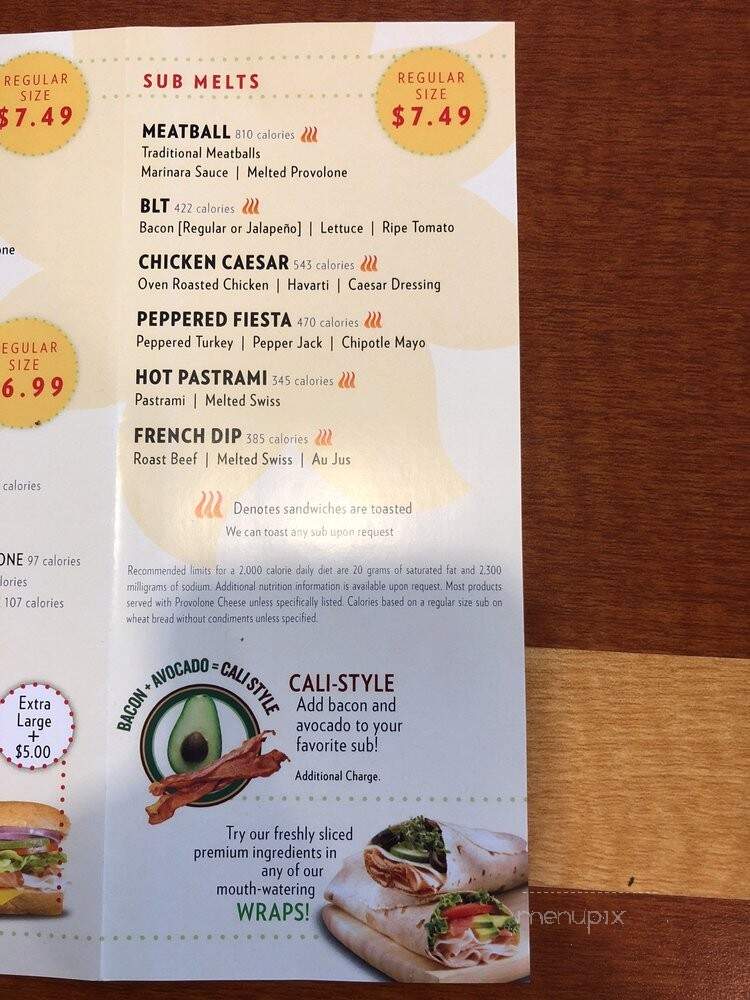 Submarina California Subs - Santa Clarita, CA menu_pic