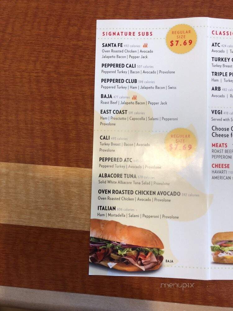 Submarina California Subs - Santa Clarita, CA menu_pic