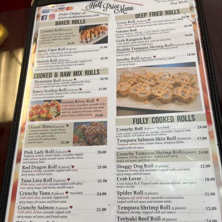 Sushi Samurais - West Chester Township, OH menu_pic