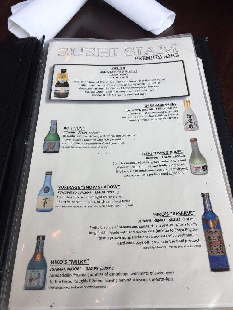 Sushi Siam Brickell - Miami, FL menu_pic