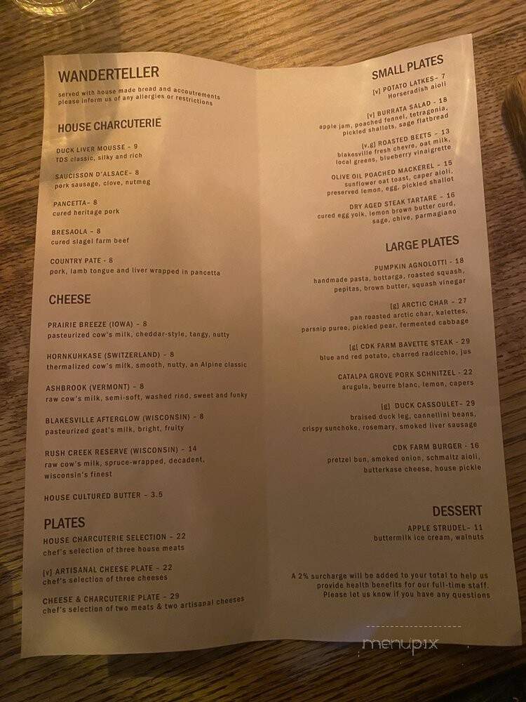 Table Donkey & Stick - Chicago, IL menu_pic