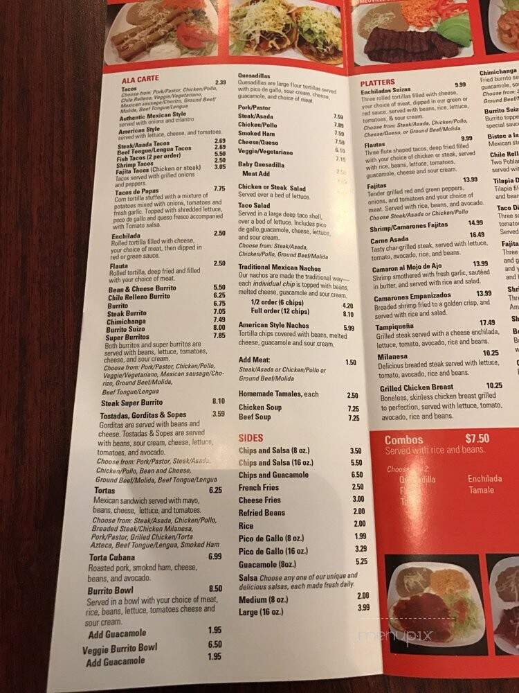 Taco Diner - Bolingbrook, IL menu_pic