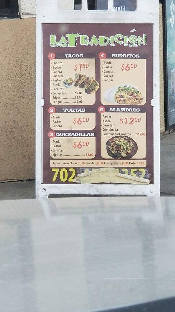 Tacos El Tapatio - Las Vegas, NV menu_pic