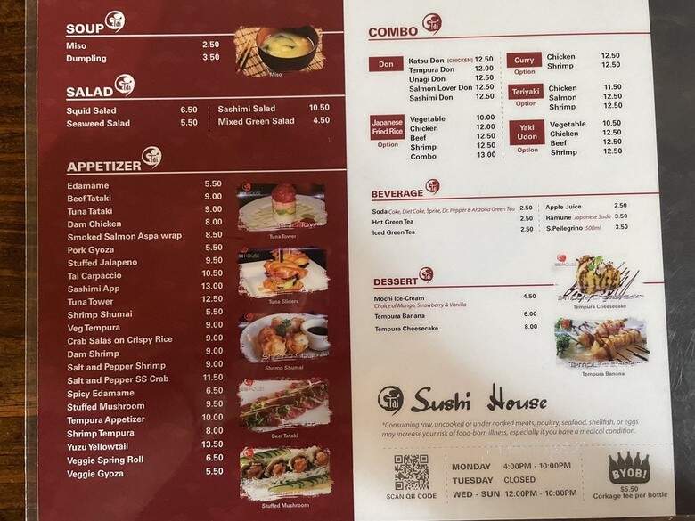 Tai Sushi House - McKinney, TX menu_pic