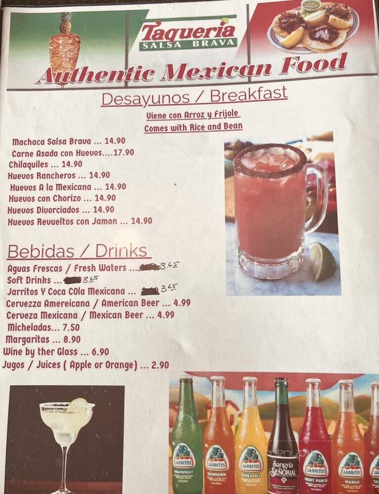 Taqueria Salsa Brava - Santa Maria, CA menu_pic