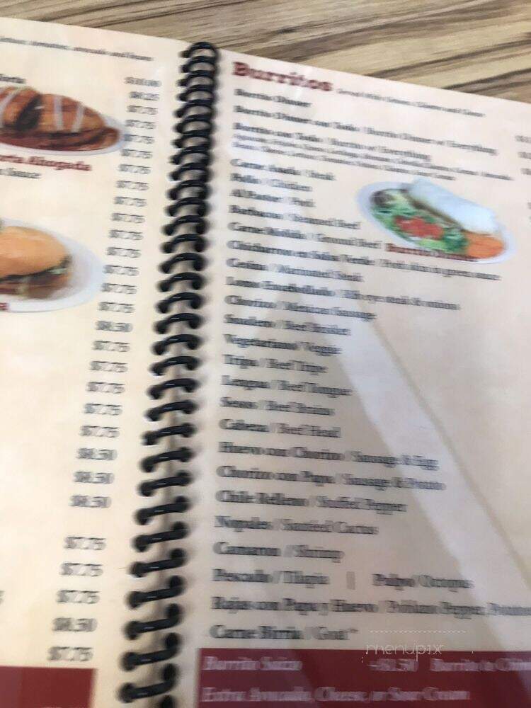 Taqueria Traspasada - Chicago, IL menu_pic
