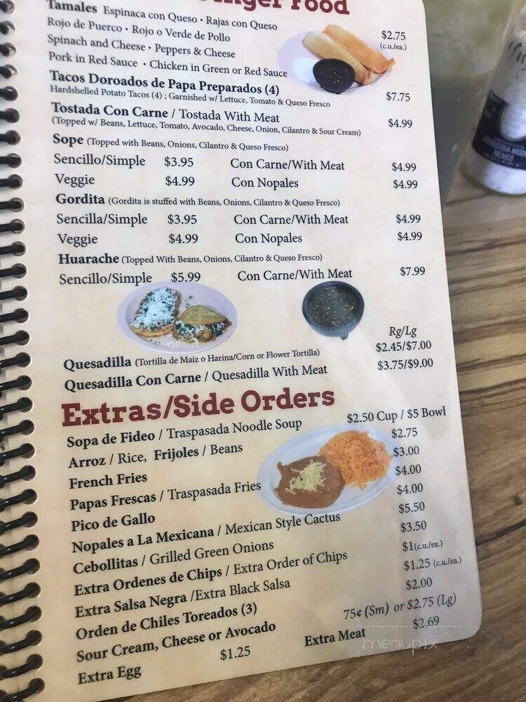 Taqueria Traspasada - Chicago, IL menu_pic