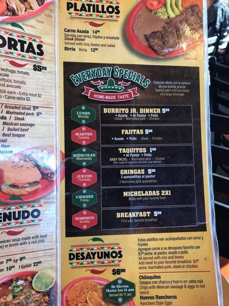 Taquerias Atotonilco - Stone Park, IL menu_pic