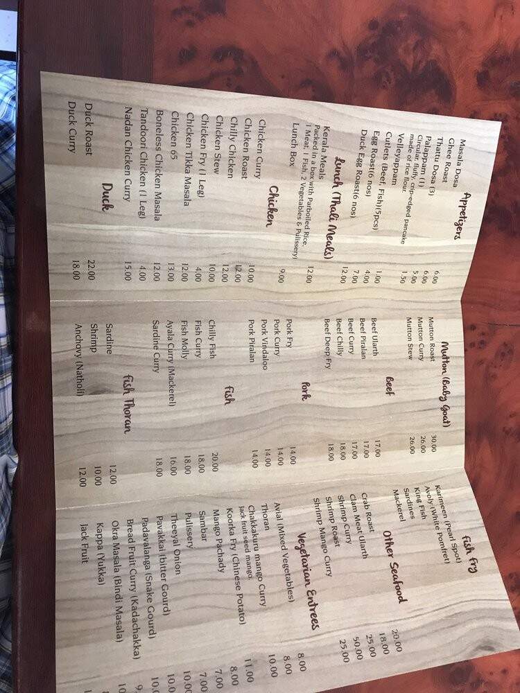 Taste of Kerala Kitchen - Glen Oaks, NY menu_pic