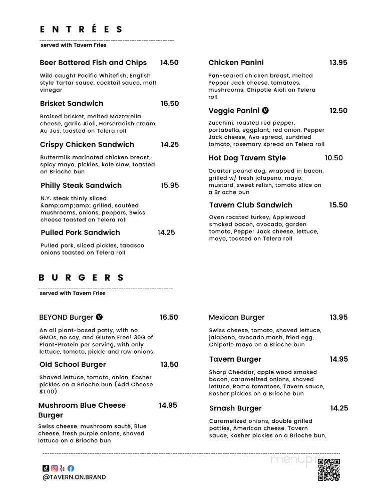 Tavern on Brand - Glendale, CA menu_pic