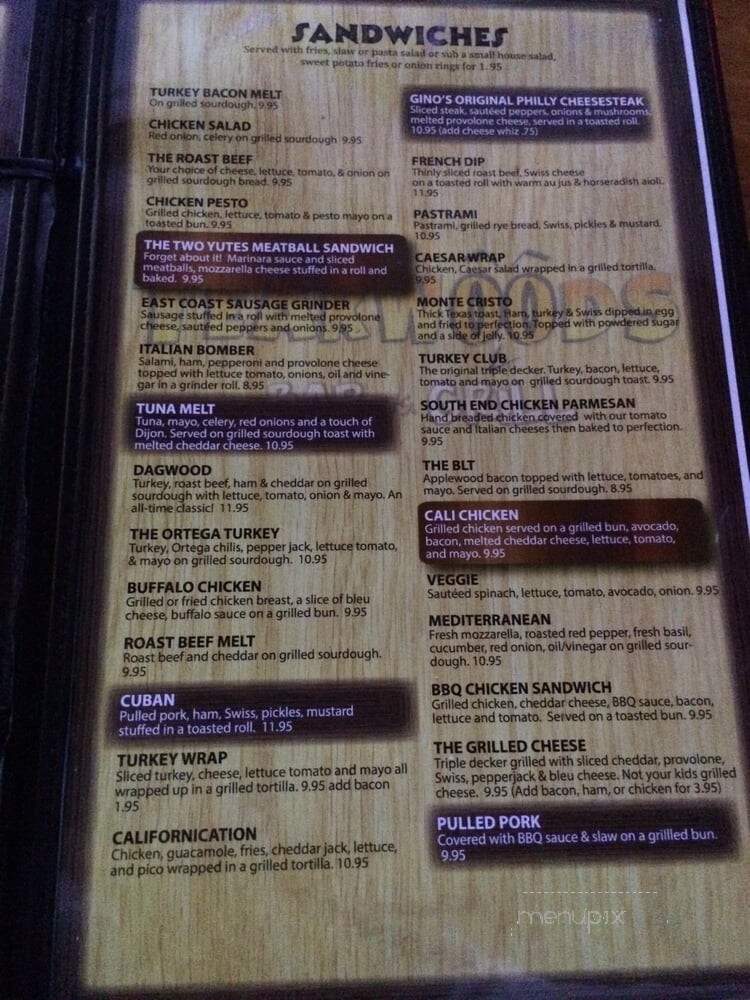 Teakwood Bar vs Grill - Wildomar, CA menu_pic
