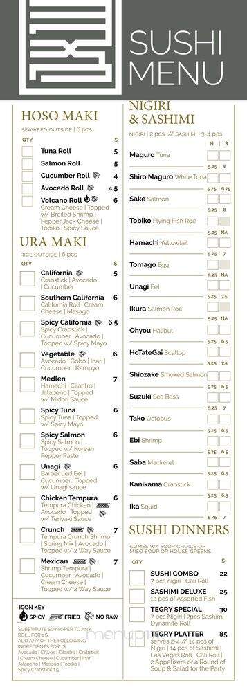 Tegry Bistro - Fishers, IN menu_pic