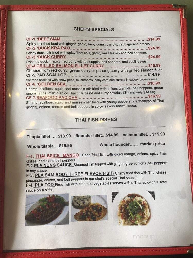 Thai 99 - Chesapeake, VA menu_pic