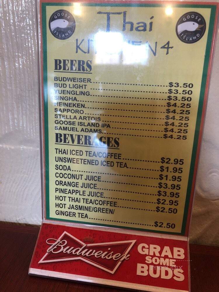 Thai Kitchen 4 - Southington, CT menu_pic