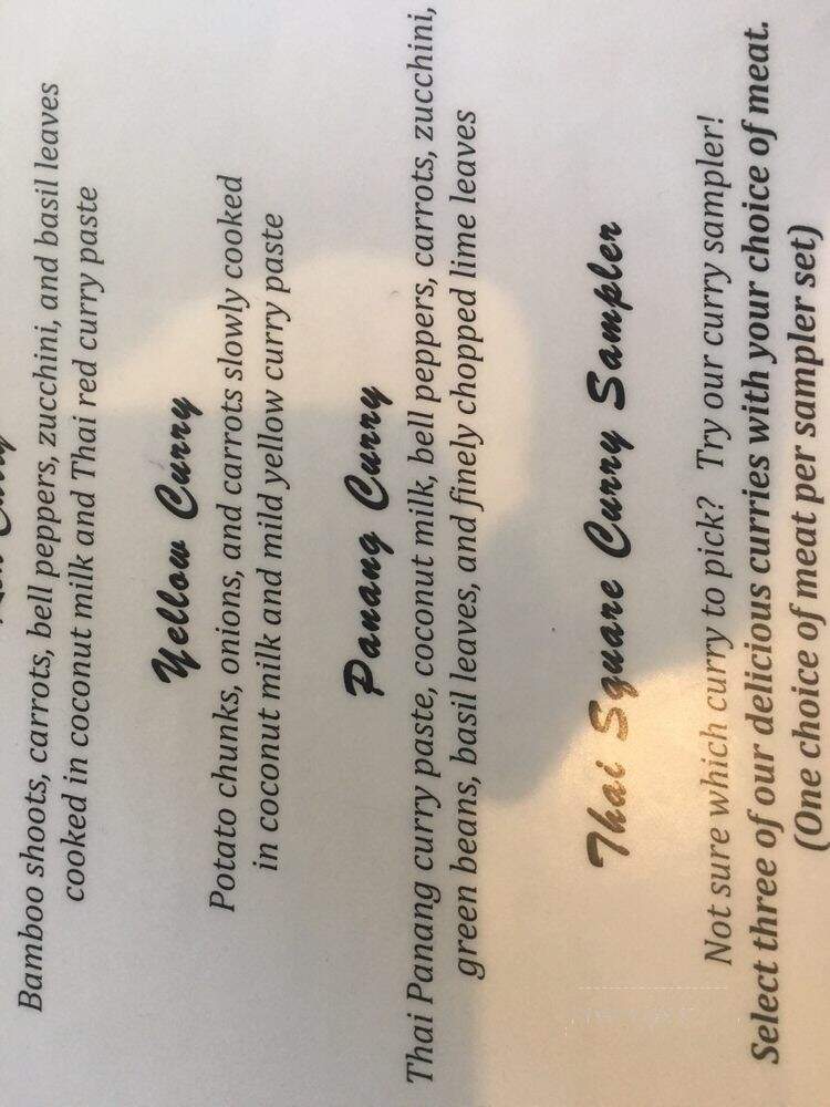 Thai Square - Denton, TX menu_pic