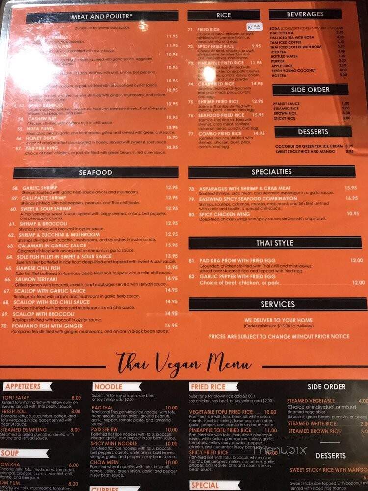 Thai Vegan #2 - Marina Del Rey, CA menu_pic