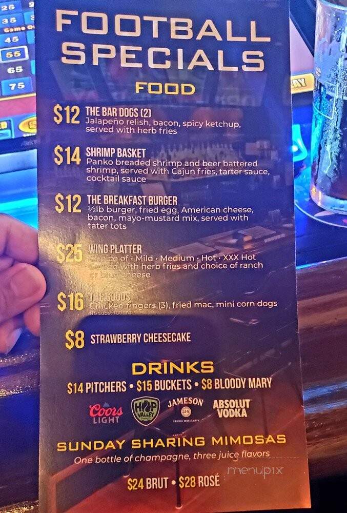 The Bar @ Tropicana and Durango - Las Vegas, NV menu_pic