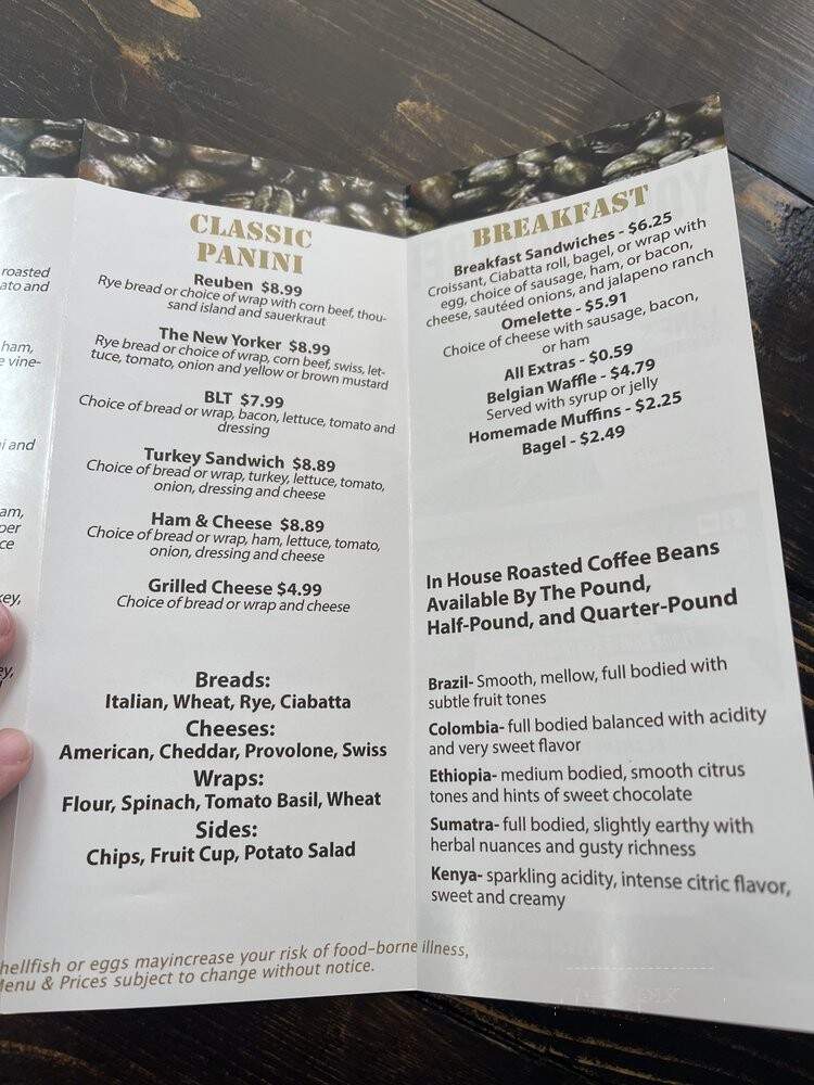 The Bean Cafe - Bainbridge, GA menu_pic