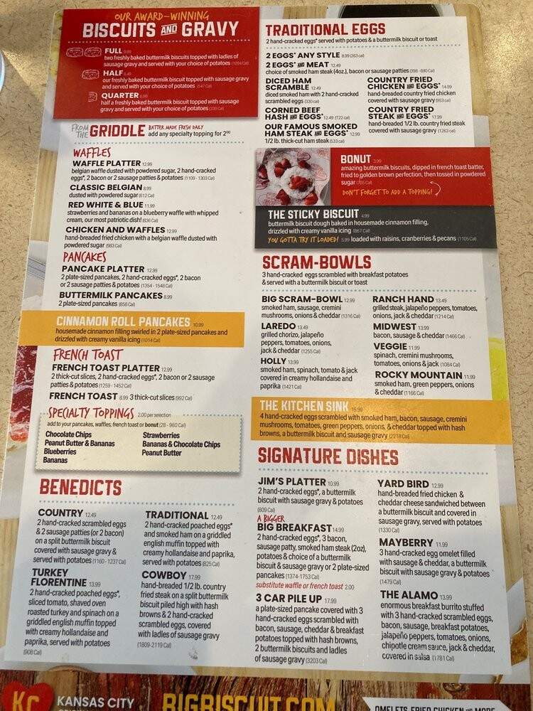 The Big Biscuit - Kansas City, MO menu_pic