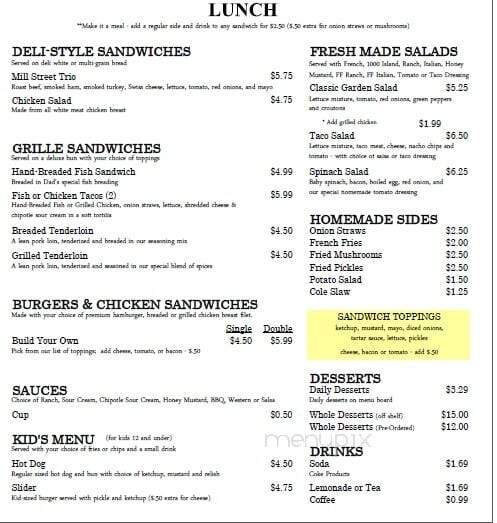 The Candy Mill - Loogootee, IN menu_pic