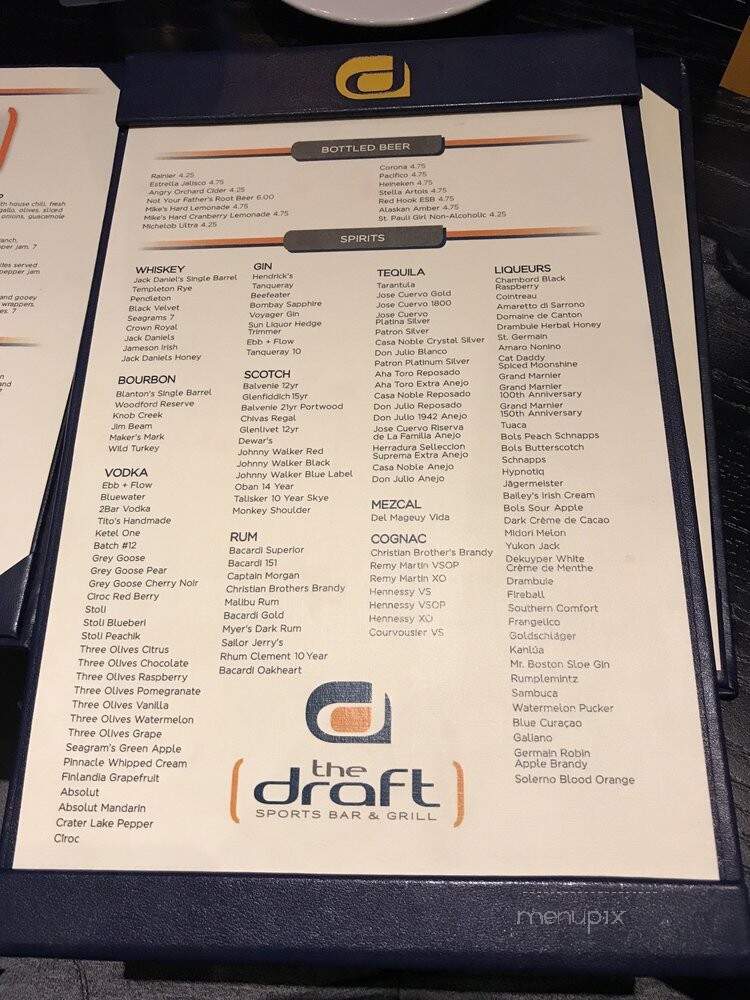 The Draft Sports Bar & Grill - Marysville, WA menu_pic