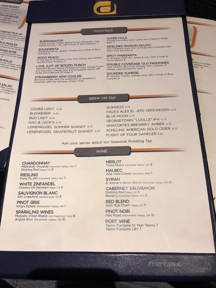 The Draft Sports Bar & Grill - Marysville, WA menu_pic
