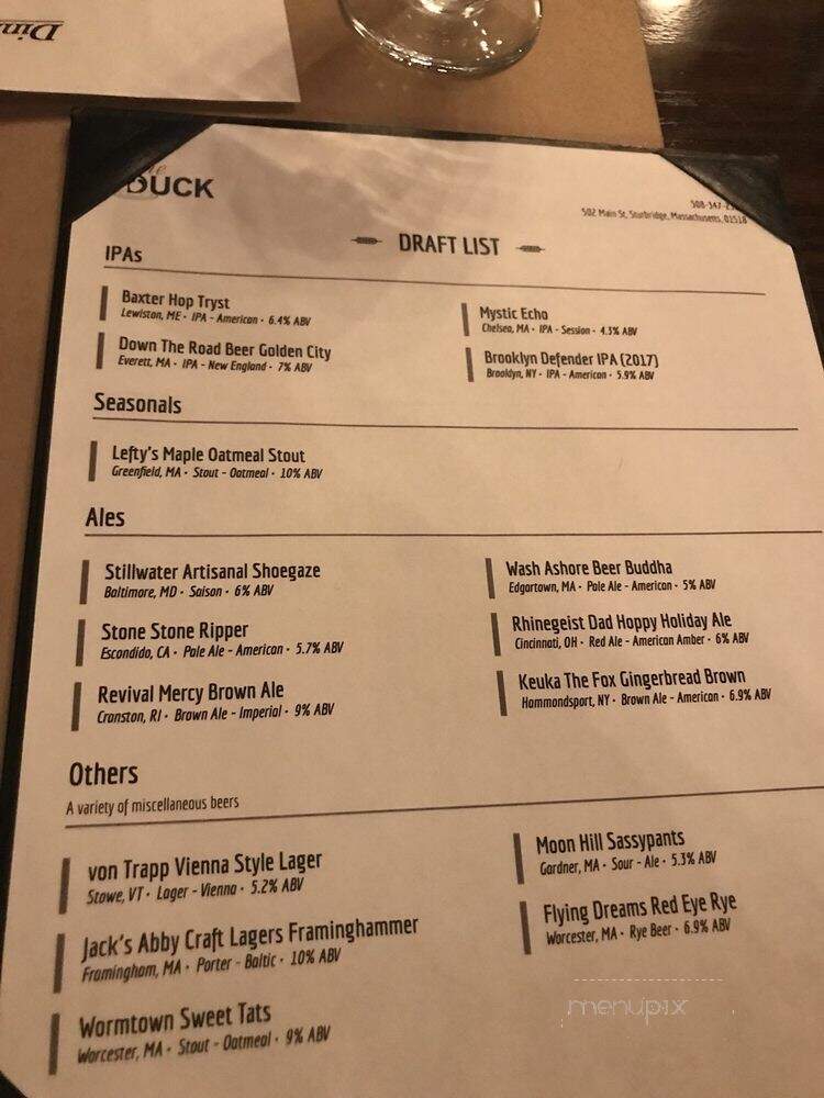 The Duck - Fiskdale, MA menu_pic