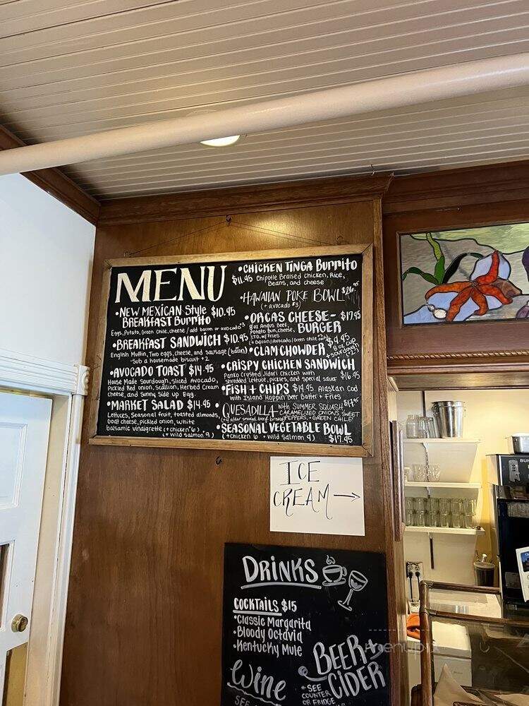 The Hotel Cafe and Bakery - Eastsound, WA menu_pic