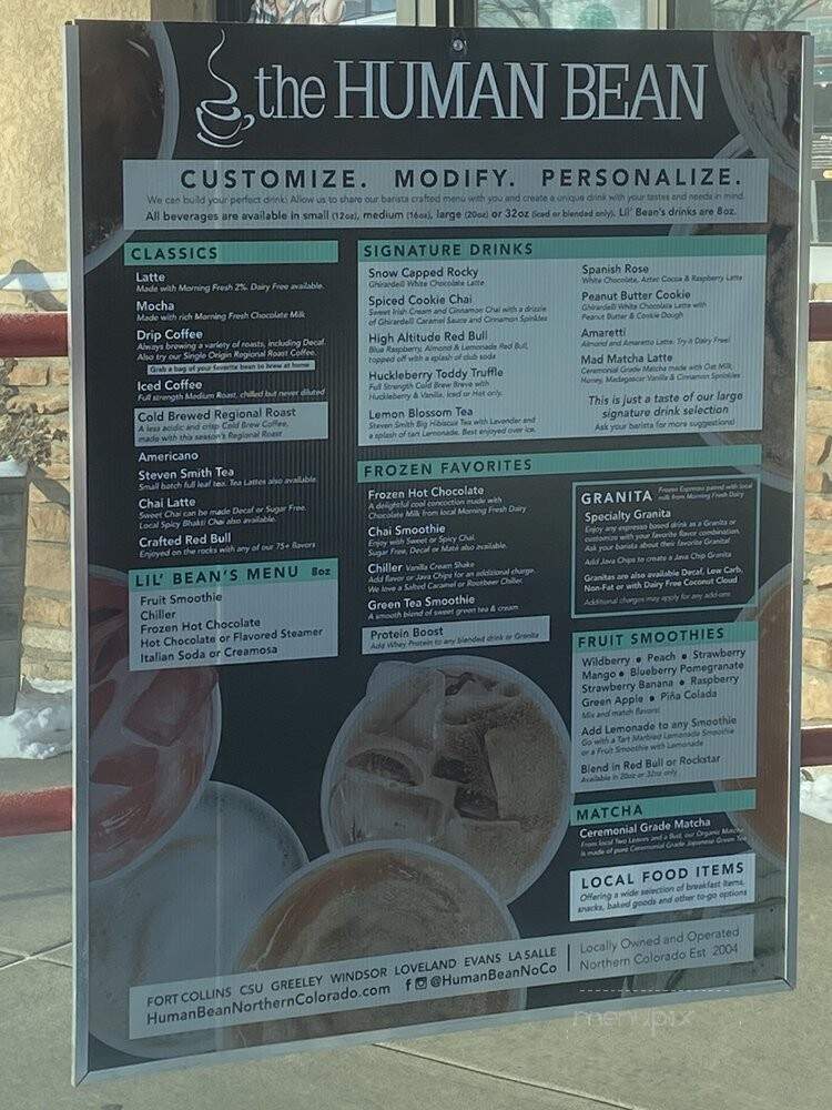 The Human Bean - Fort Collins, CO menu_pic