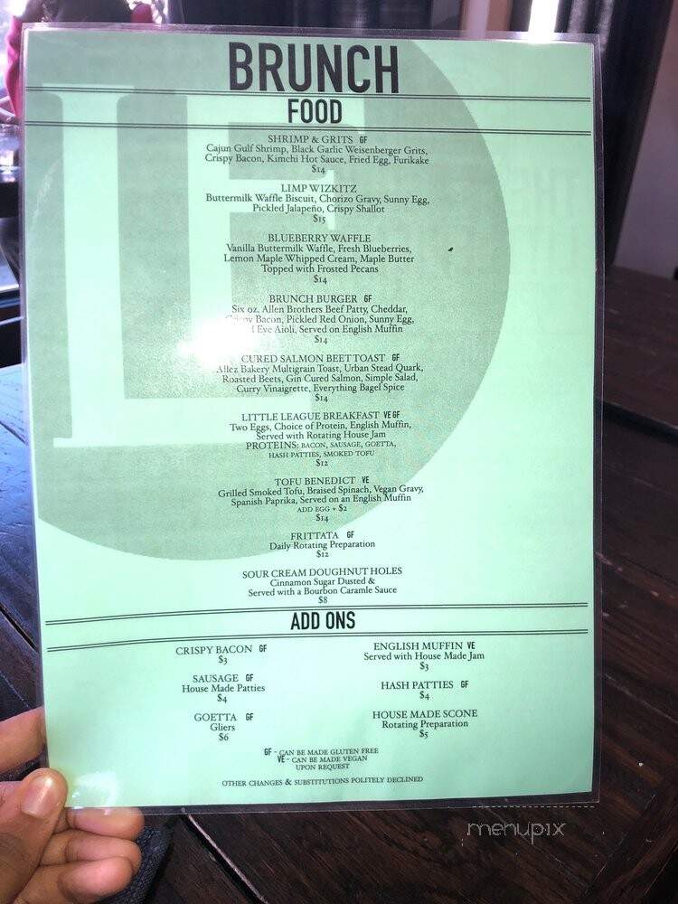 The Littlefield - Cincinnati, OH menu_pic