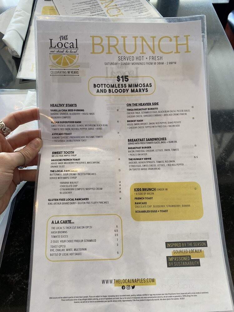 The Local - Naples, FL menu_pic
