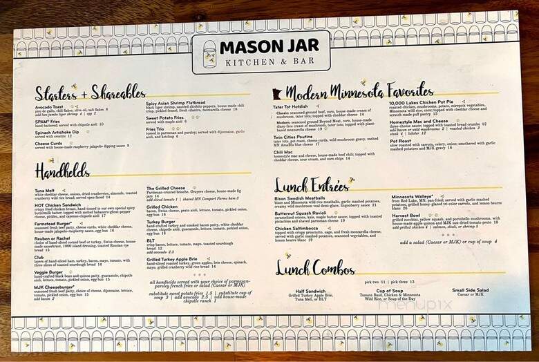 The Mason Jar - Eagan, MN menu_pic