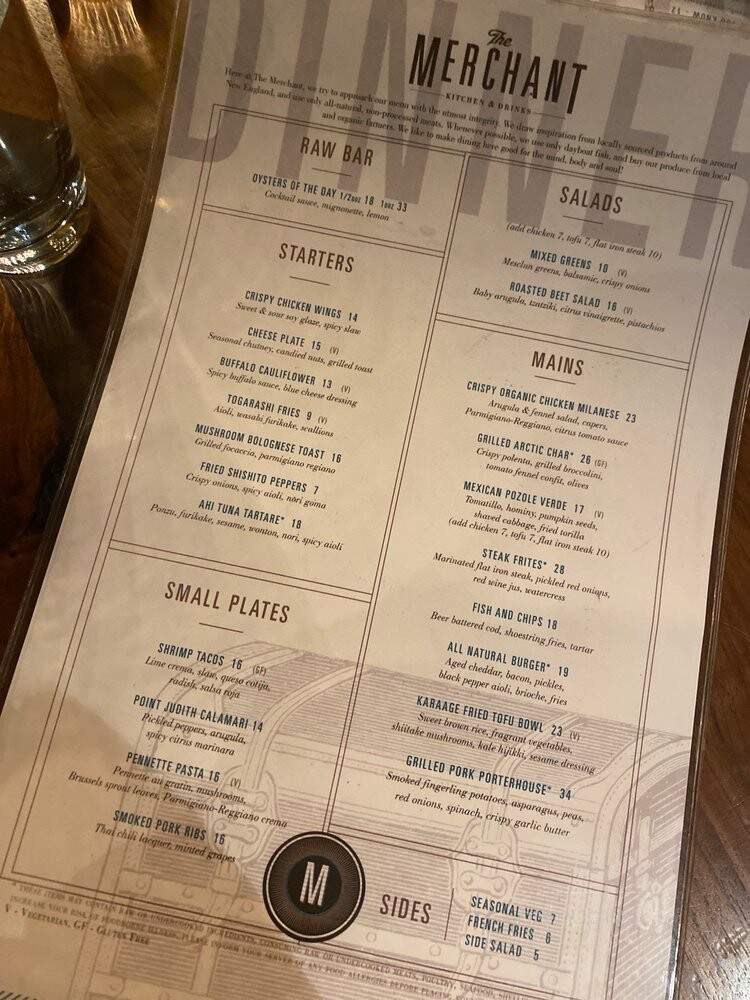 The Merchant - Boston, MA menu_pic