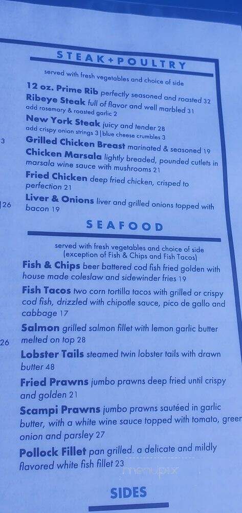 The Point Waterfront Restaurant - Rio Vista, CA menu_pic