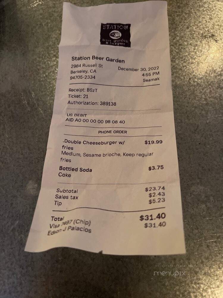 The Station - Berkeley, CA menu_pic