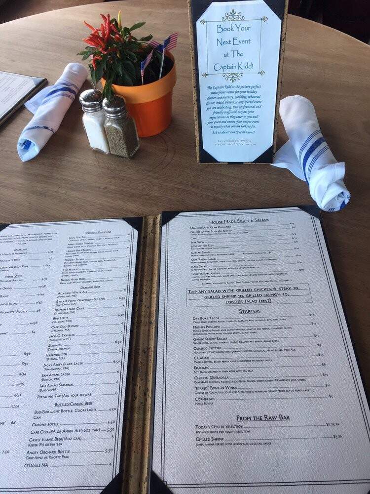 The Waterfront Dining Room - Woods Hole, MA menu_pic