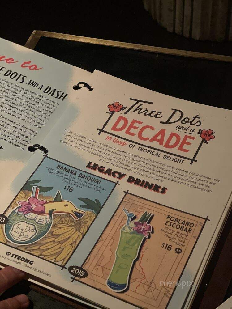 Three Dots and A Dash - Chicago, IL menu_pic
