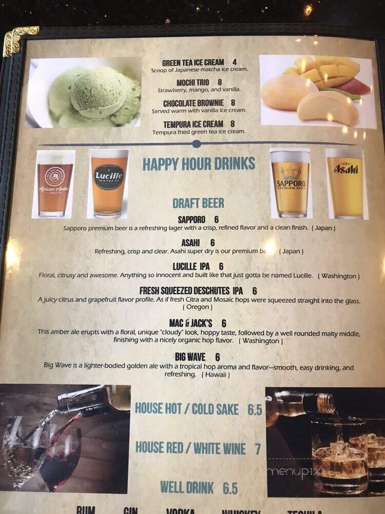 Thurston's Bistro & Lounge - Seattle, WA menu_pic