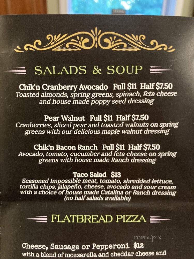 Tiger Lily Cafe - Chesterton, IN menu_pic