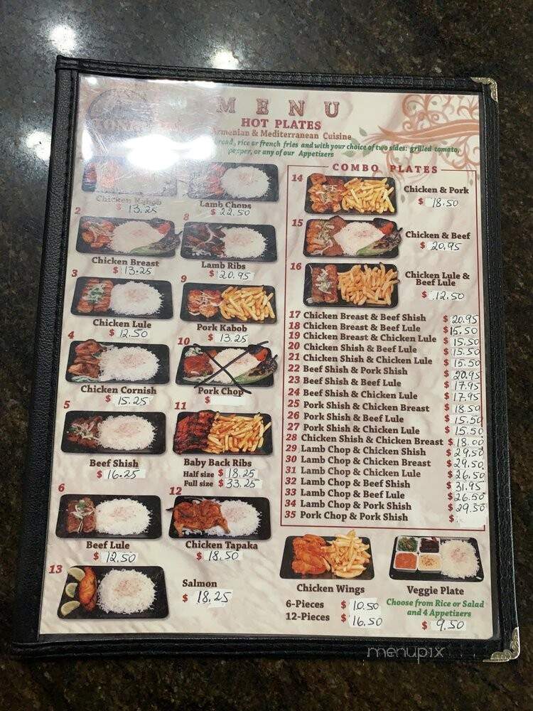 Tonir Cafe - Burbank, CA menu_pic