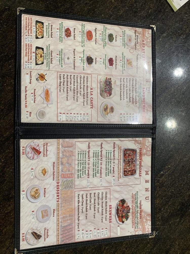 Tonir Cafe - Burbank, CA menu_pic