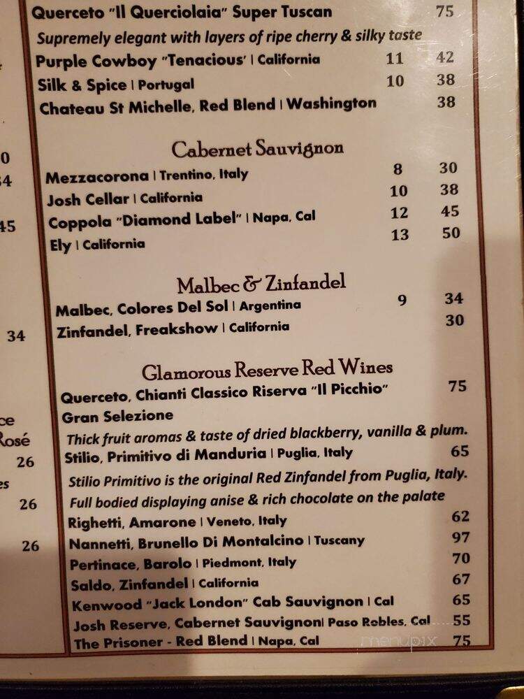 Tony Spavones - Bloomingdale, IL menu_pic